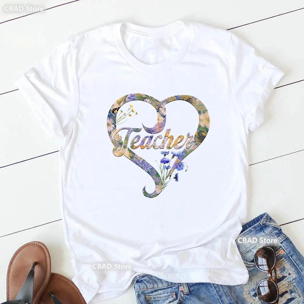Hot Selling Women's Top Hot Selling Love Personality Pattern Printed Short-sleeved T-shirt Women Summer polyester fabric