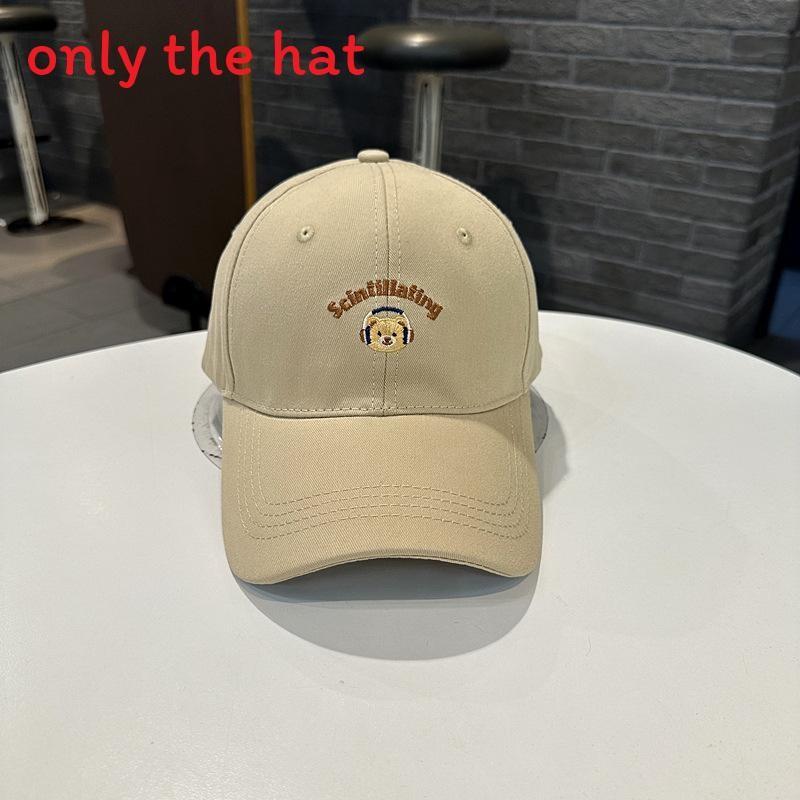 Cap Fashionable Baseball With Alphabet And Cat Embroidery Design For Daily