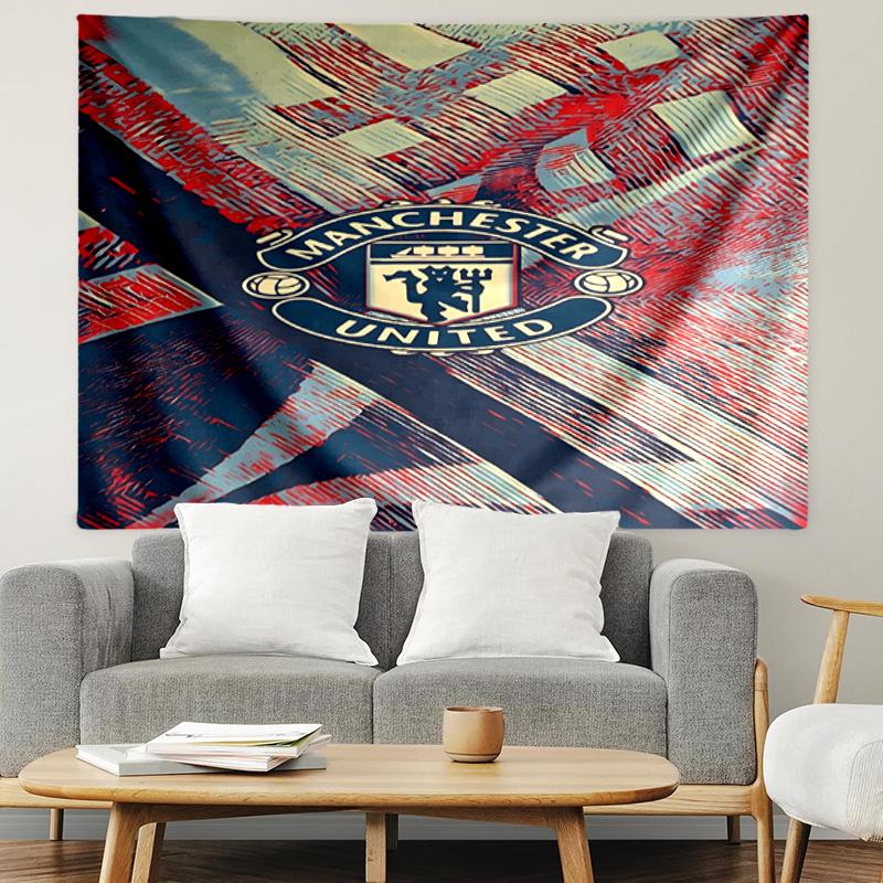 Manchester United F.C Print Tapestry, Lightweight Wall Hanging, for Bedroom, Dorm, Living Room, Home Art Decor - Birthday Christmas Gift for Friends