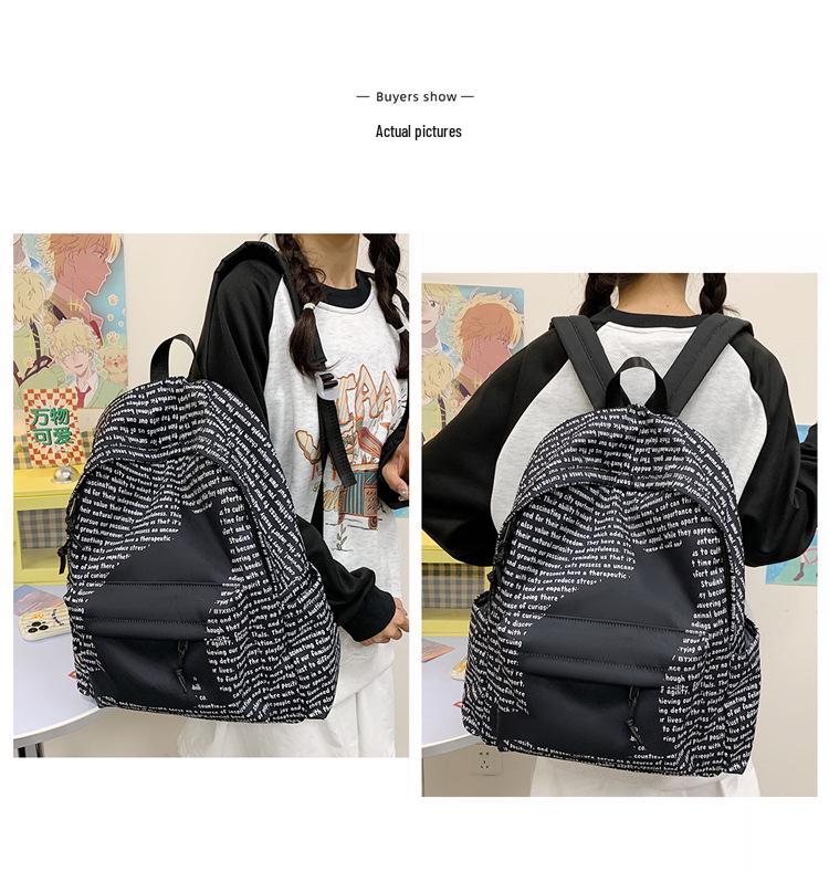 American Trendy Water-Repellent Laptop Backpack for Junior High & High School Students
