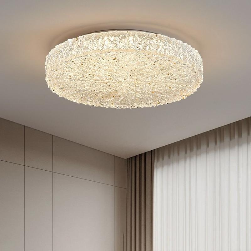 2026 new Italian resin ceiling light Nordic gold luxury bedroom light dining room decoration 40cm 50cm circular ceiling light