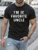 Lustige Ich bin der Lieblingsonkel Spruch T-Shirt Schwarz mit Whi...
