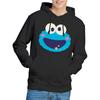 Sesame Street Unisex Adult Cookie Monster Kawaii Face Hoodie