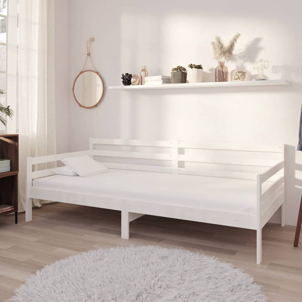 Lit de repos avec matelas 90x200 cm  Bois de pin massif
