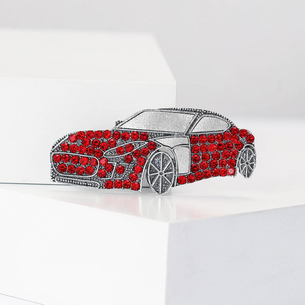 Retro Personalized Alloy Rhinestone Car Brooch Creative Trend Men'S And Women'S Suit Cardigan Corsage Jewelry Pin