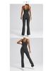 Women's High-Elastic Seamless Flare Jumpsuit - Quick-Drying Fitness Bodysuit