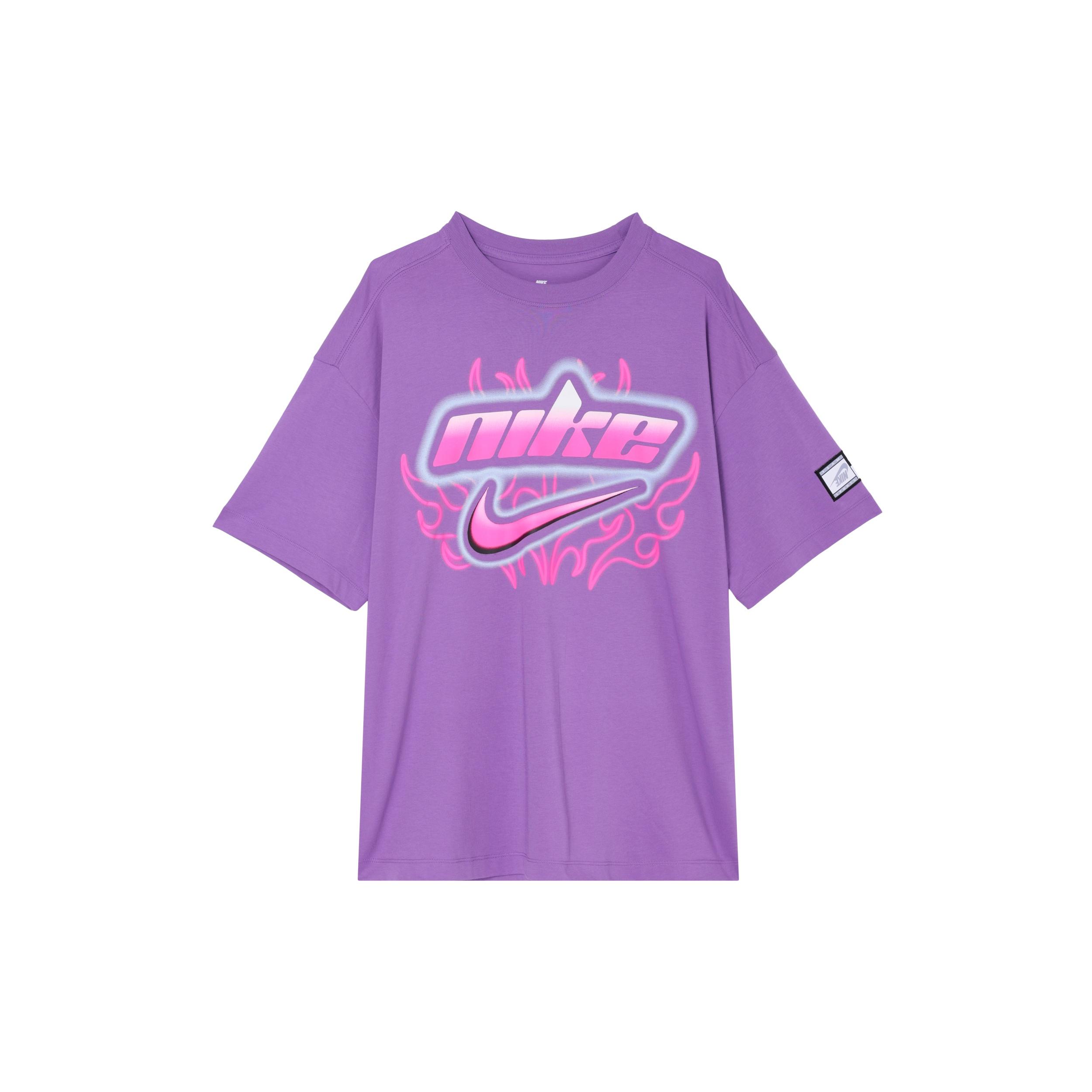 (WMNS) Nike Sportswear Oversized T-shirt Asia Sizing Purple Women s FZ1147-521 L