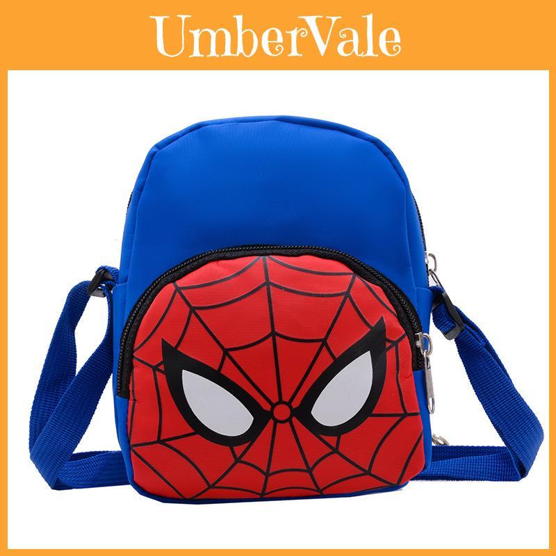 Spiderman Kids Crossbody Bag Oxford Cloth Cartoon For Elementary Students