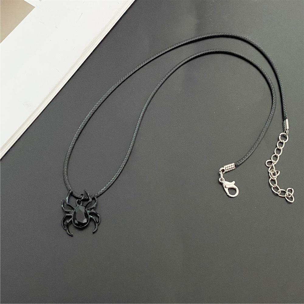 Men Necklace New Fashion Statement Male Female Necklace Rose Cross Spider Snake Pendant Pu Leather Chain Neck Zircon Wholesale