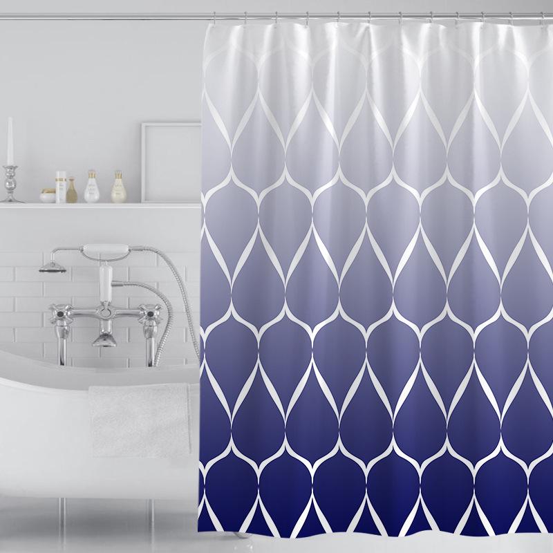 Thickened Waterproof Polyester Shower Curtain for Bathrooms