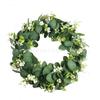 Simulation Wreath Door Decoration Eucalyptus Wreath Grass Ring Pastoral American Wedding Pendant Door Ring Bionic