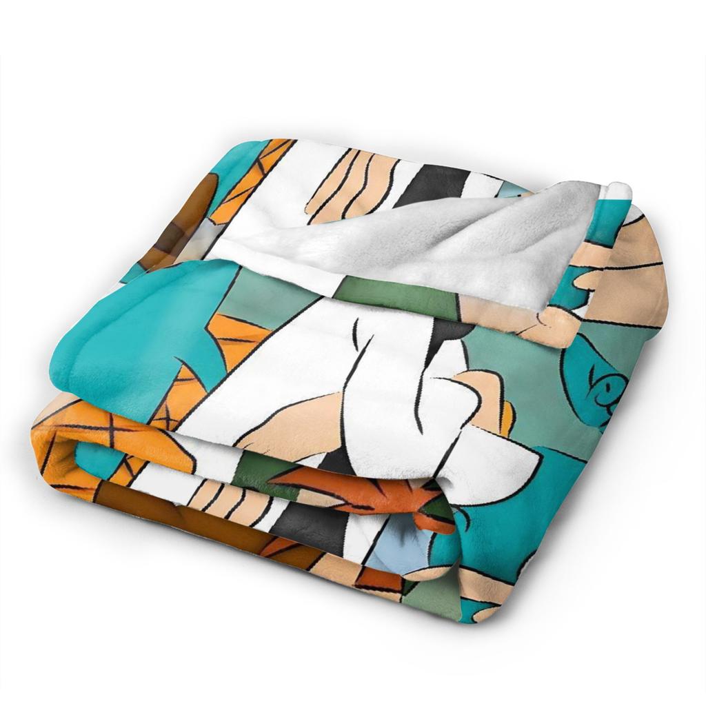 Coperta in Flanella di Perry l'Ornitorinco Invernale Calda Morbida Biancheria da Letto Coperte Divano Letto Tendenza Street Copriletto Copridivano Letto
