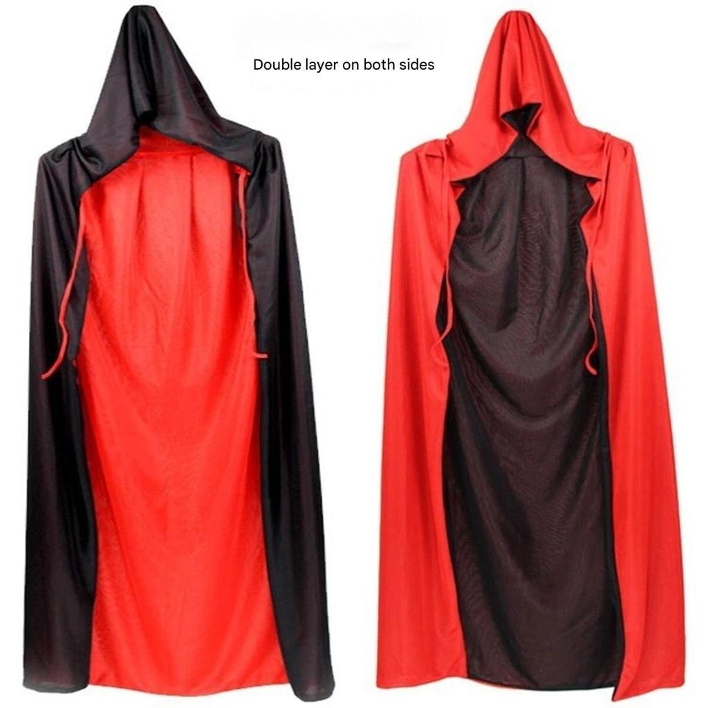 Halloween Umhang einlagig schwarz Erwachsene Party Cos Tod Vampir Zauberer Kostüm Kinderumhang 150cm