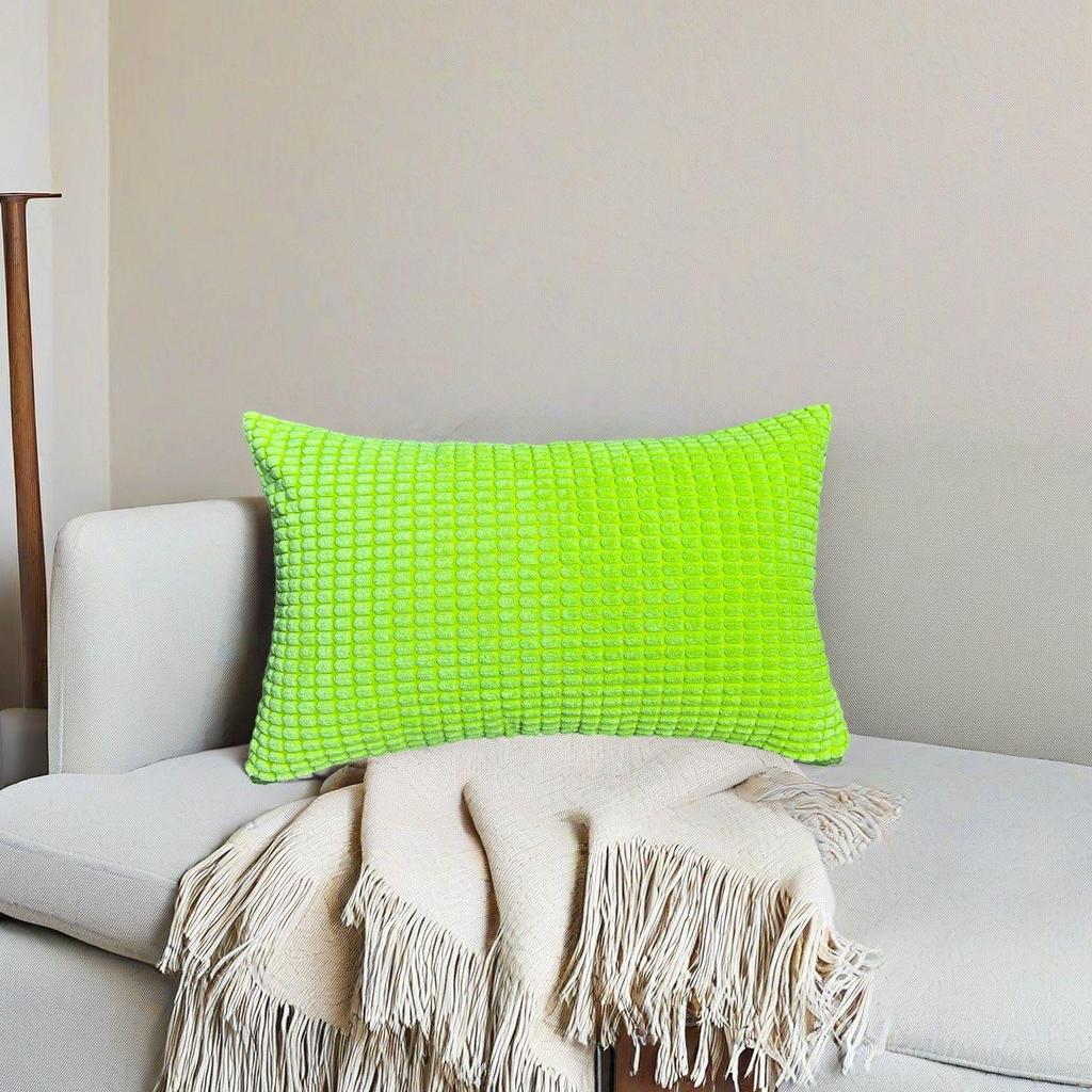 Luxury Rectangular Plush Pillowcase: Portable, Removable, and Washable for Sofa