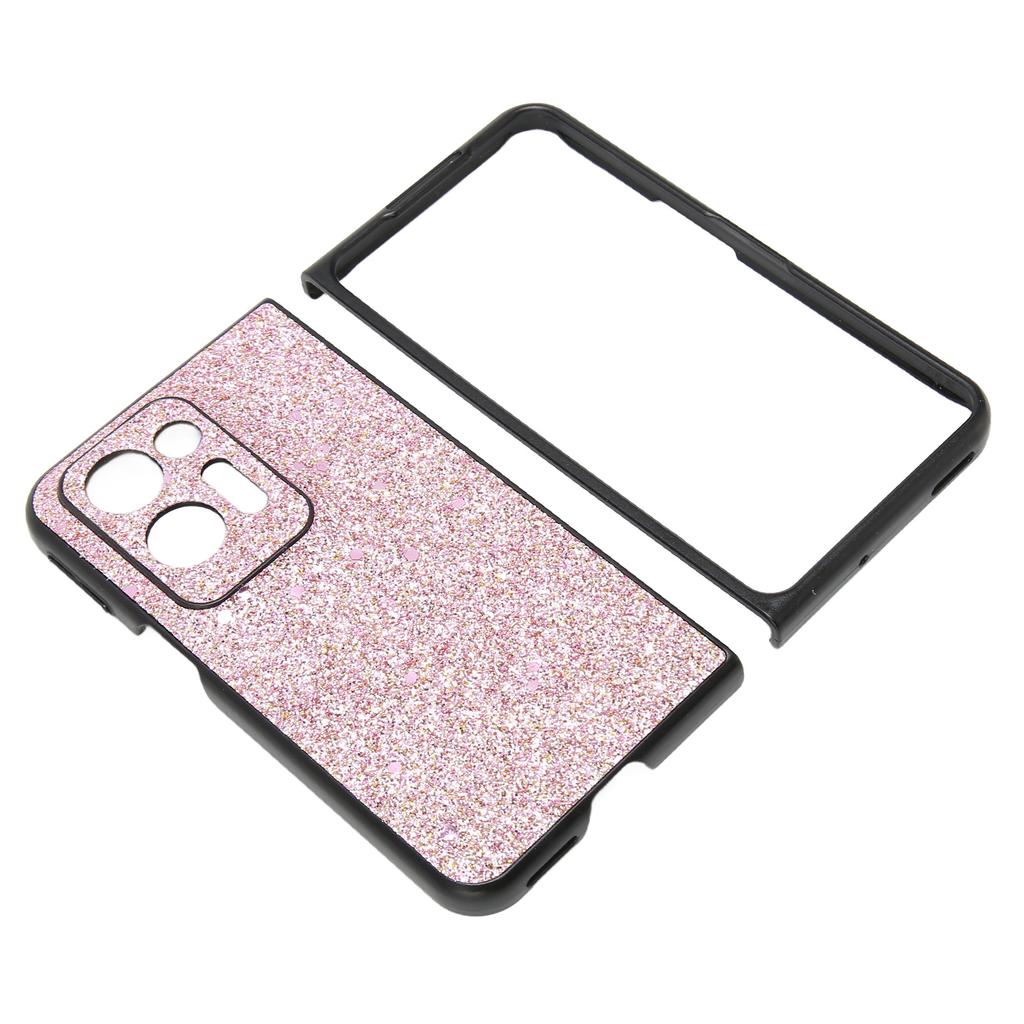 Schutzhülle Kristallhülle Sturzsicher Stoßfest Handyhülle für Oppo Find N2 Pink Glitzer