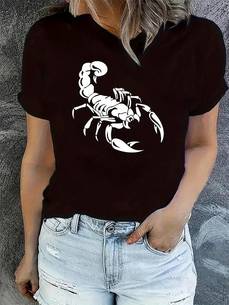 Scorpion Graphic Black Cotton T-shirt