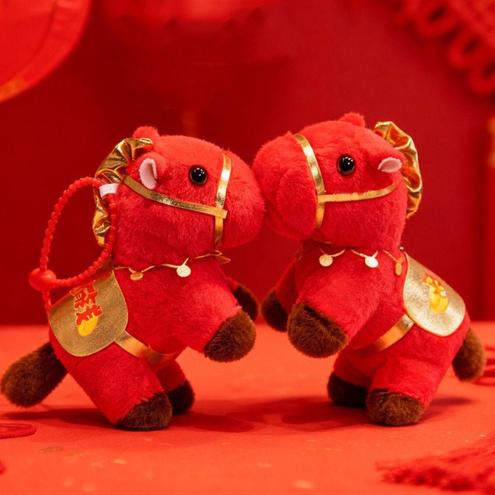 Traditional Little Horse Plush Toys Stuffed Animal Pony Plush Toy  New Year Festival