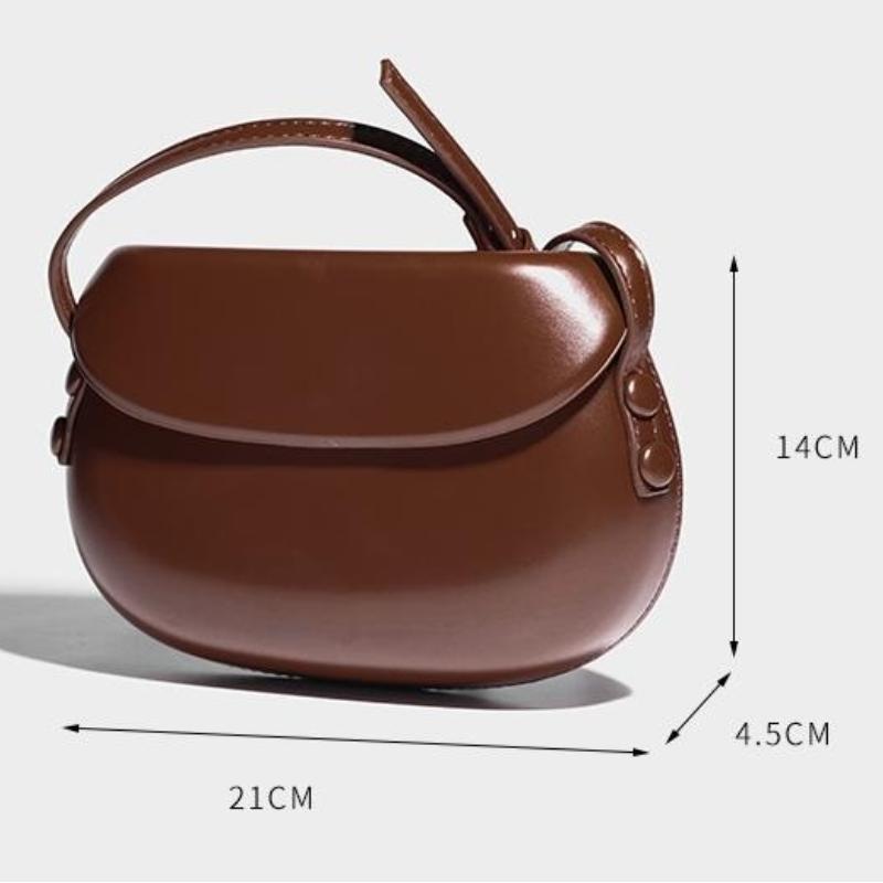 Small Crossbody Bags For Women  Trendy Solid Color Flap Ladies Handbags Fashion Female Leather Flap Saddle Shoulder Bags