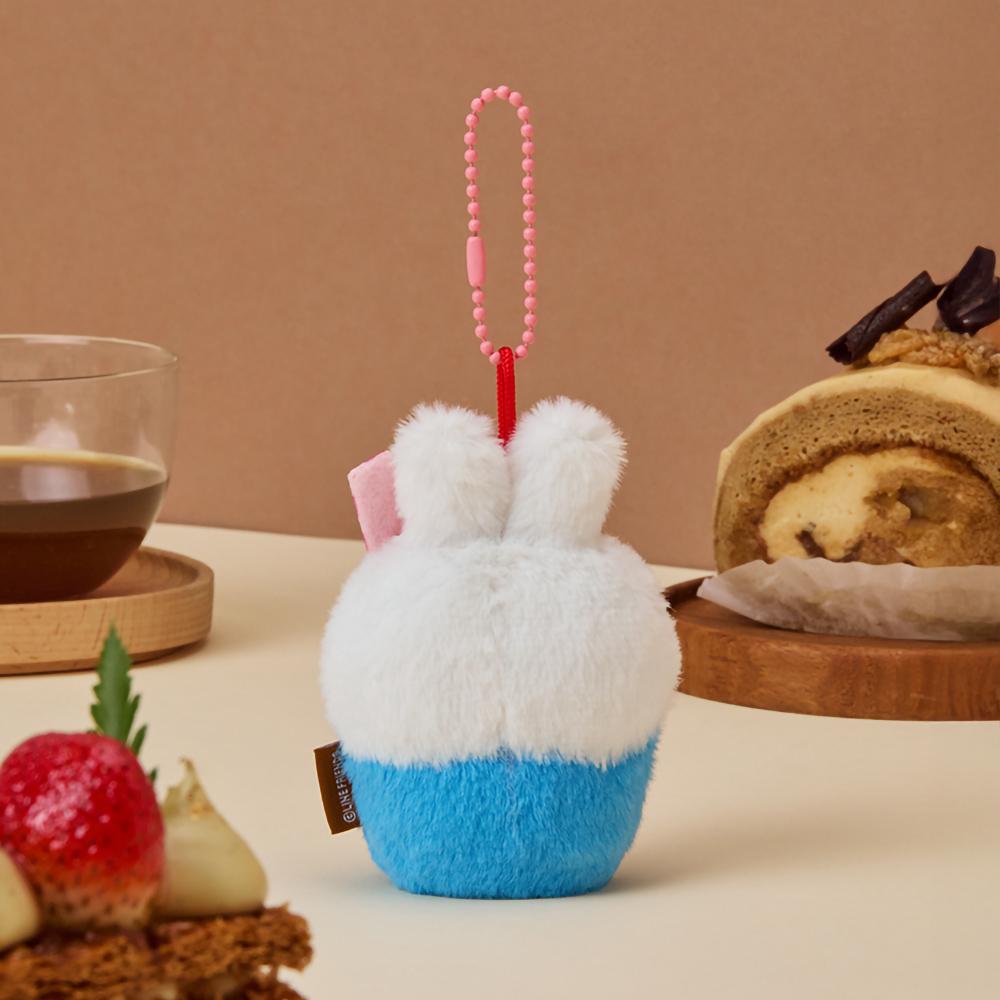 Line Friends Minini Dessert Cafe Connini Cream Soda Plush Doll Keychain