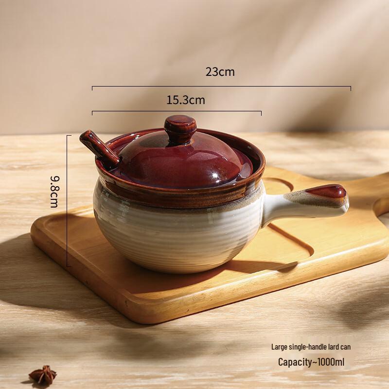 

RuHan Vintage Ceramic Lard Pot