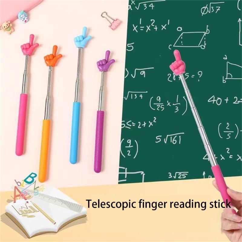 10Pcs Retractable Teacher Pointer Finger Telescoping Pointer Stick Hand Pointer Extendable Presentation Pointer Finger