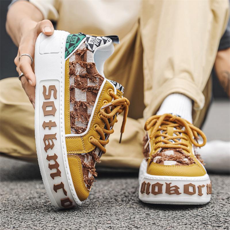 Fashion Spring Autumn Classic Men's Shoes Soft Soled Comfortable Running Sneakers Fashionable Thick Soled Youth Casual Shoes Sneakers