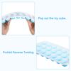uxcell Set of 4 Ice Cube Trays with Removable Plastic Ice Cube Molds for Easy Stackable and Reusable for Blue Lids, Dispense, Mixology, Coffee, Fruit,