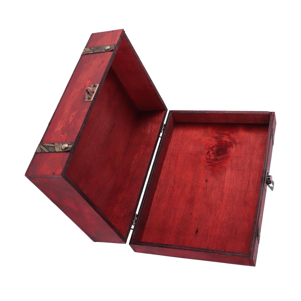 Schmuckkästchen Retro Alltagsbedarf Desktop-Aufbewahrung mit Schloss Schmuck Holz Geschenkbox