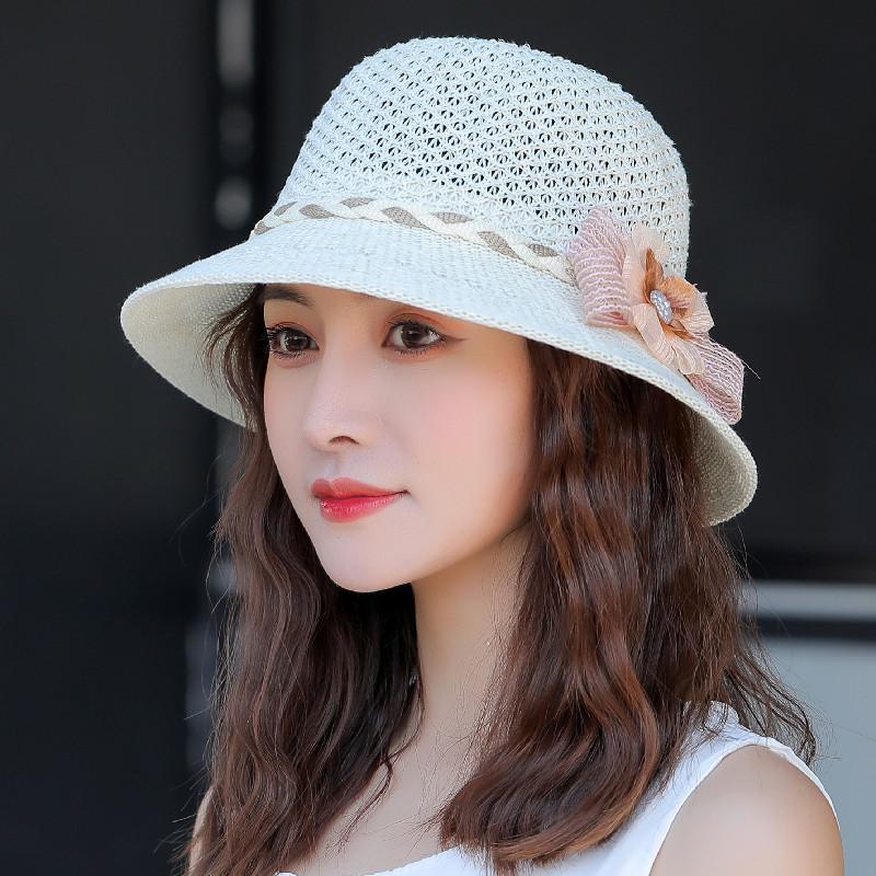 Women's Summer Hats Wide-Brimmed Foldable Sunhat Trendy Breathable New Bucket Hat