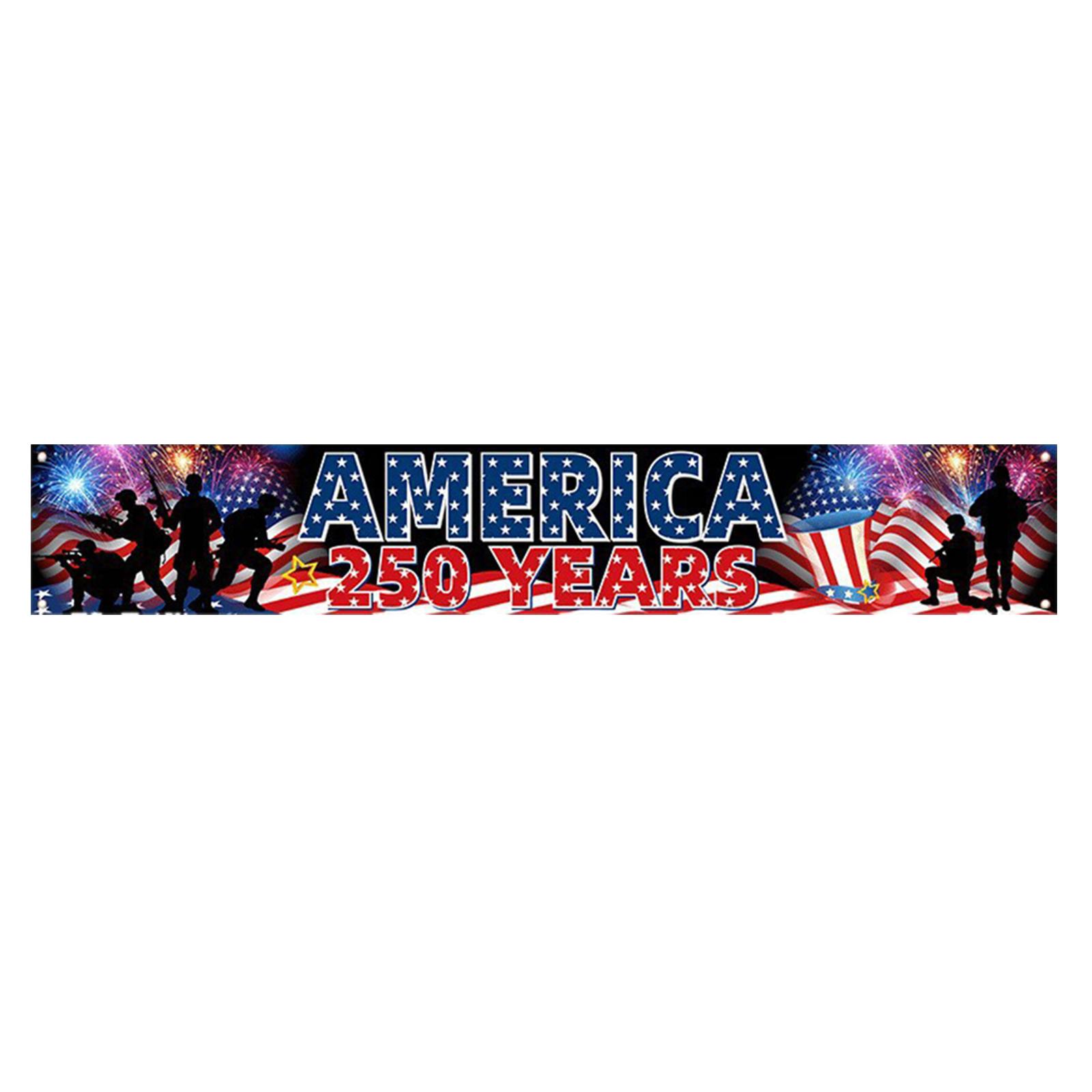 American 250th Anniversary Outdoor Porch Banner 250th Anniversary Decoration Flag One Size