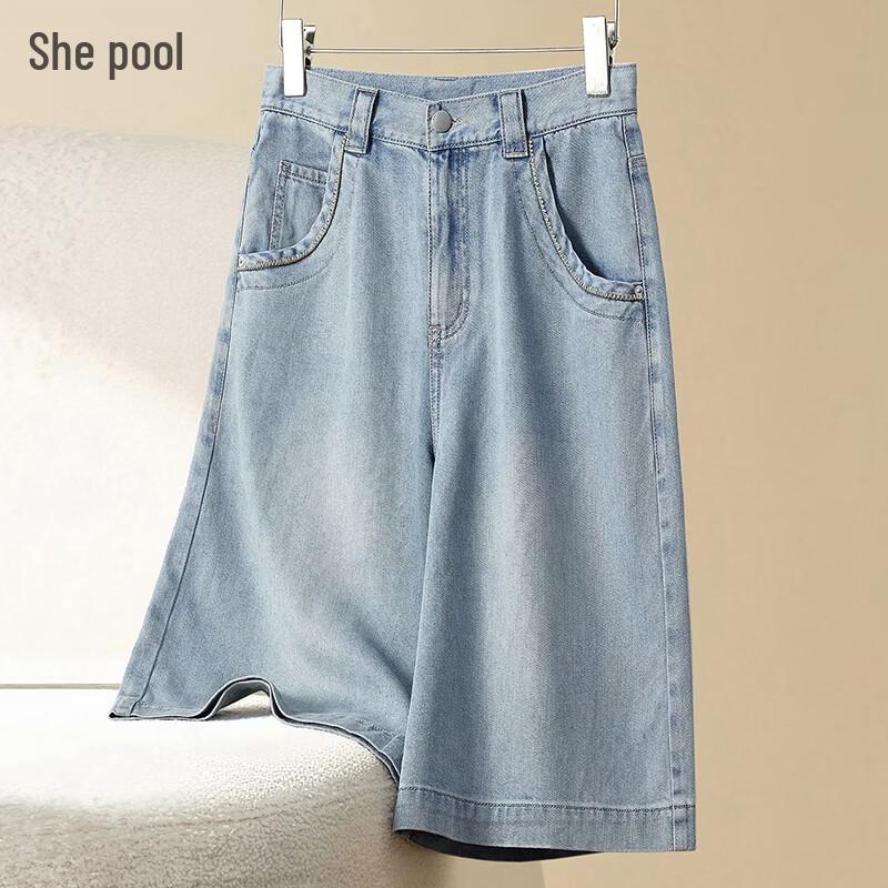 Tachile Women s Lyocell High-Waist Straight Denim Capris XL