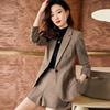 Conjunto de Blazer a Cuadros y Shorts para Mujer