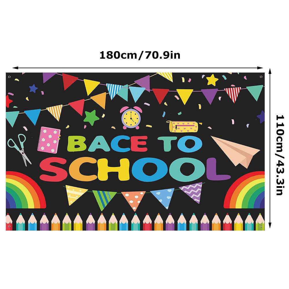 QZBBJ207-218 Classroom Welcome Banner Back To School Decorations - Motivational Background Banner for  Bulletin Board Wall Decor
