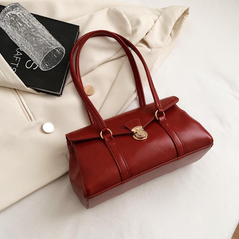 Textured niche bag women's new autumn and winter fashion handbag retro commuter high-end single shoulder armpit bag