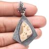 Pendant Bird Eye Jasper Gemstone Handmade Gift For Her Silver Jewelry 2"