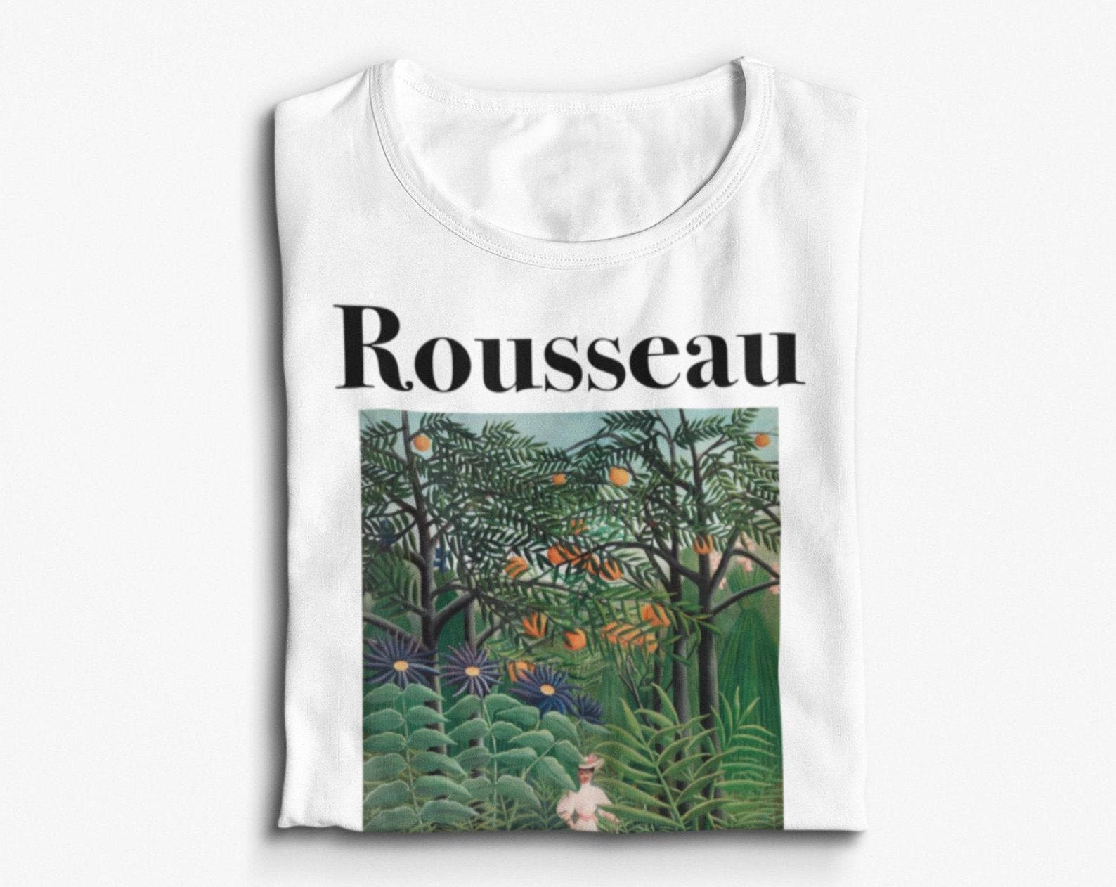 Henri Rousseau Art T-Shirt: Exotic Forest Painting 4XL
