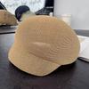 New Solid Color Knitted Cap Cap Women's Summer Outdoor Travel Sunscreen Visor Light Breathable Short Brim Equestrian Hat