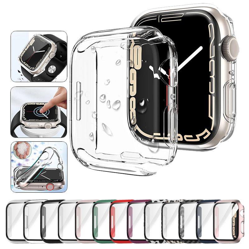 Durable Pc Case With Hd Clear Screen Protector For Apple Watch Protects Against Accidental Drops