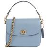 Cassie 19 Removable Adjustable Shoulder Strap Grained Leather Shoulder Bag Small Women's Light Blue