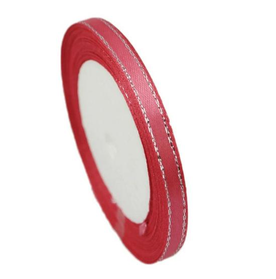 6mm Silver Edge Ribbon for Cake & Gift Box, 22m Roll