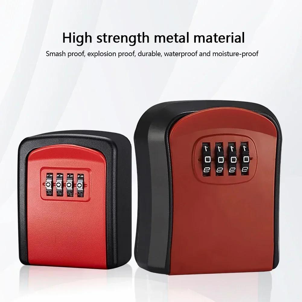 1PC Lock Key Storage Box Montaggio a parete Lock Box esterno per chiavi di casa Key Safe con serratura a combinazione Capacità 5 chiavi