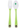 [R0649] - Children's Melamine Cutlery 'Saperlipopette' Green (Charlie the Monkey) - 16 Cm