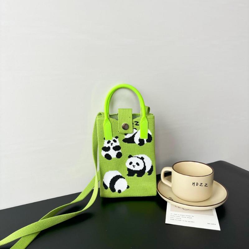 Premium Sense Ns Mobile Phone Bag New Cartoon Knitted Bag Dopamine Niche Versatile Messenger Shoulder Bag Handbag
