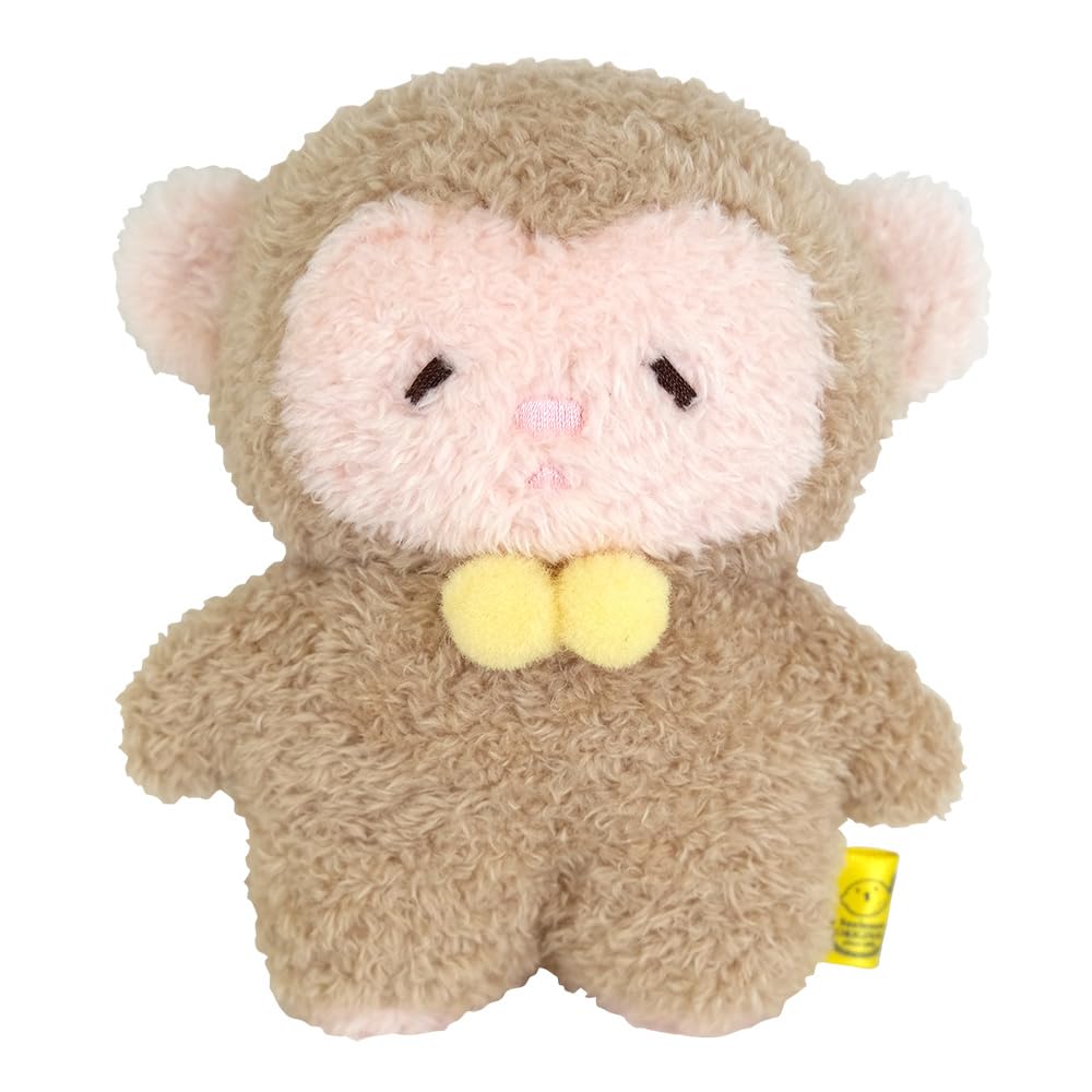 SunLemon Fuwa Fuwatatton S Japanese Monkey Plush Toy, 12.5 x 6 x 15cm, Cute Monkey, Hot Springs, Zoo, P-1603