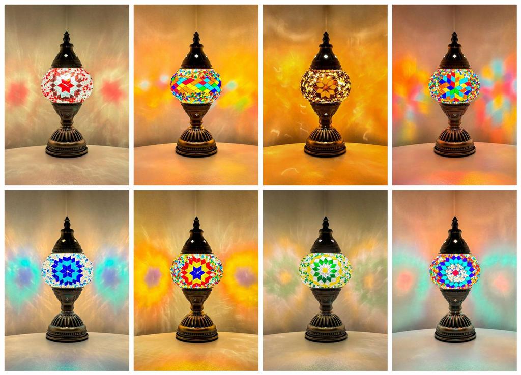 Türkische Handgefertigte Retro Glas Schreibtischlampe - Romantische Kaffeehaus & Salon Dekoration