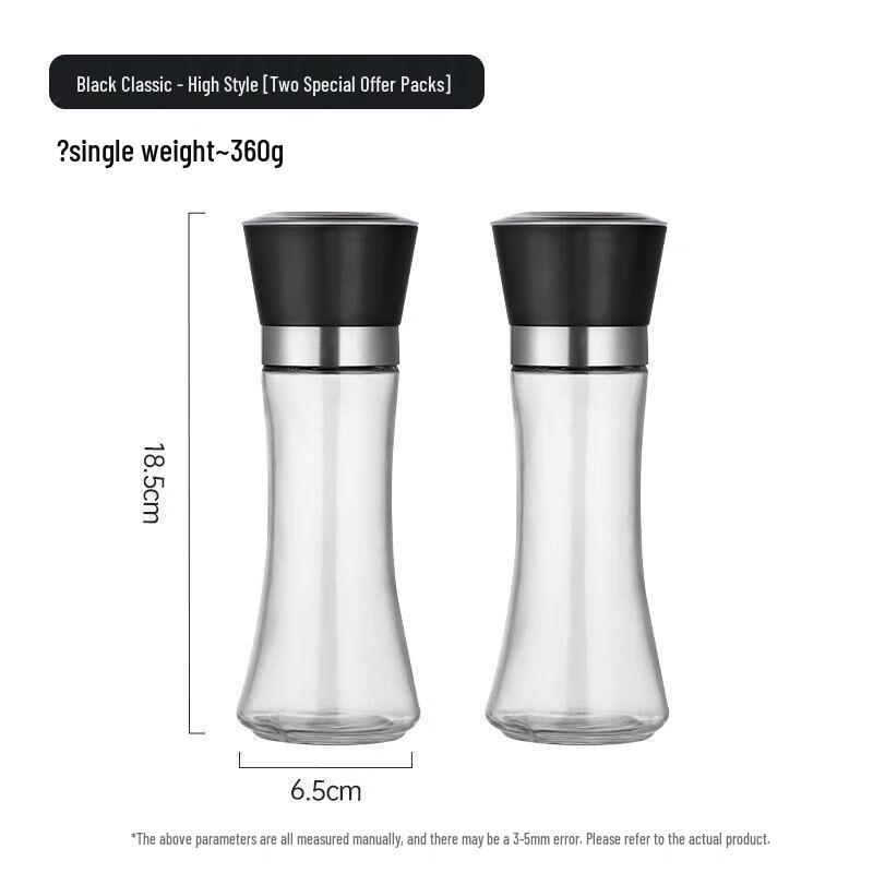 

Manual Stainless Steel Pepper & Salt Grinder Set (2-Pack)