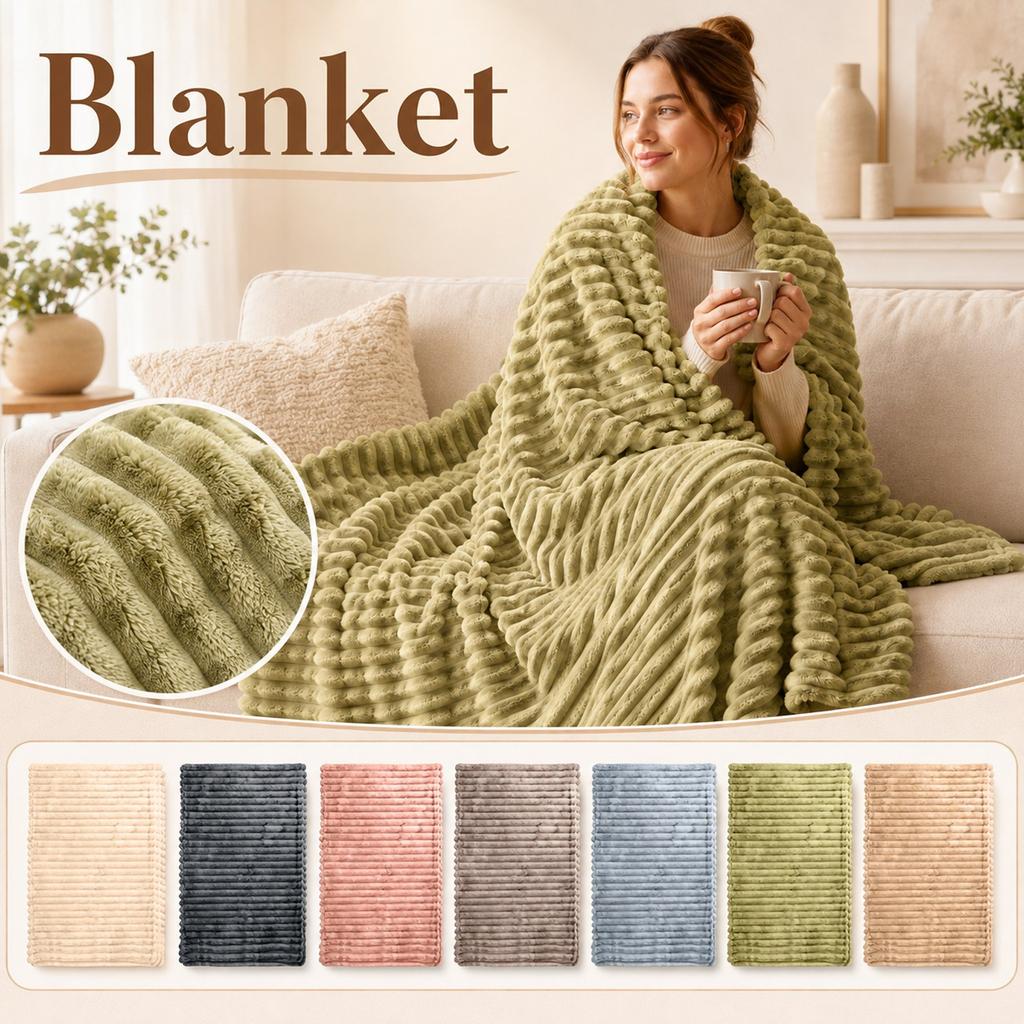 Thick Flannel Blanket for Cozy Warmth and Comfort