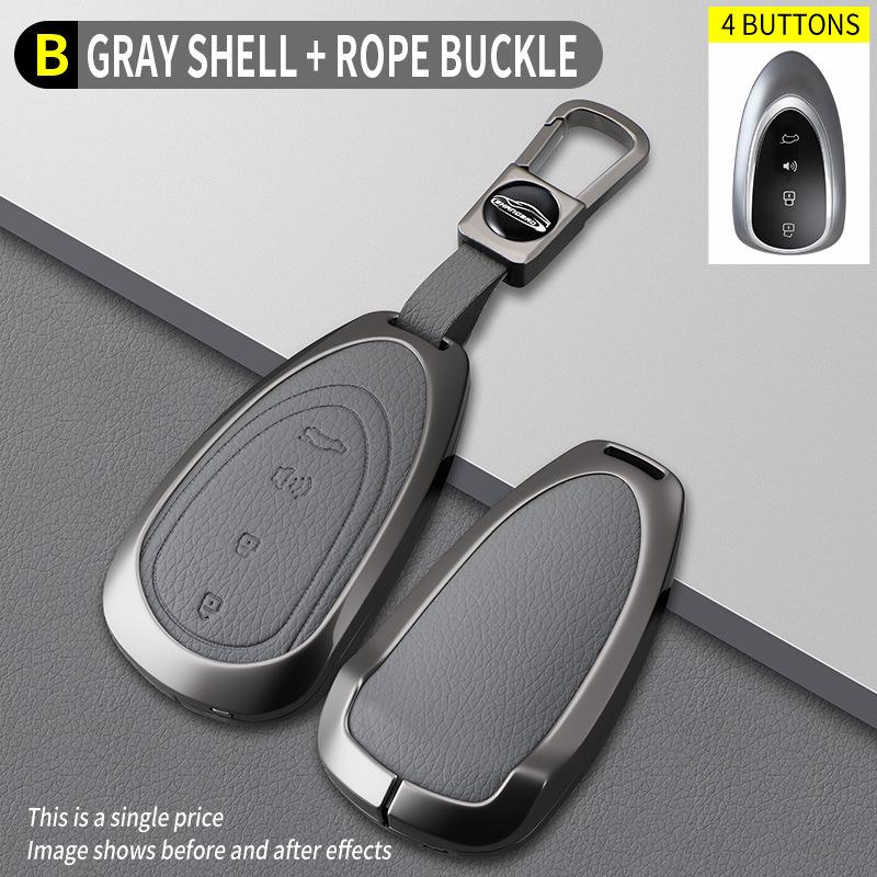 Compatible Car Key Case for Weipai Model B In Elephant Gray