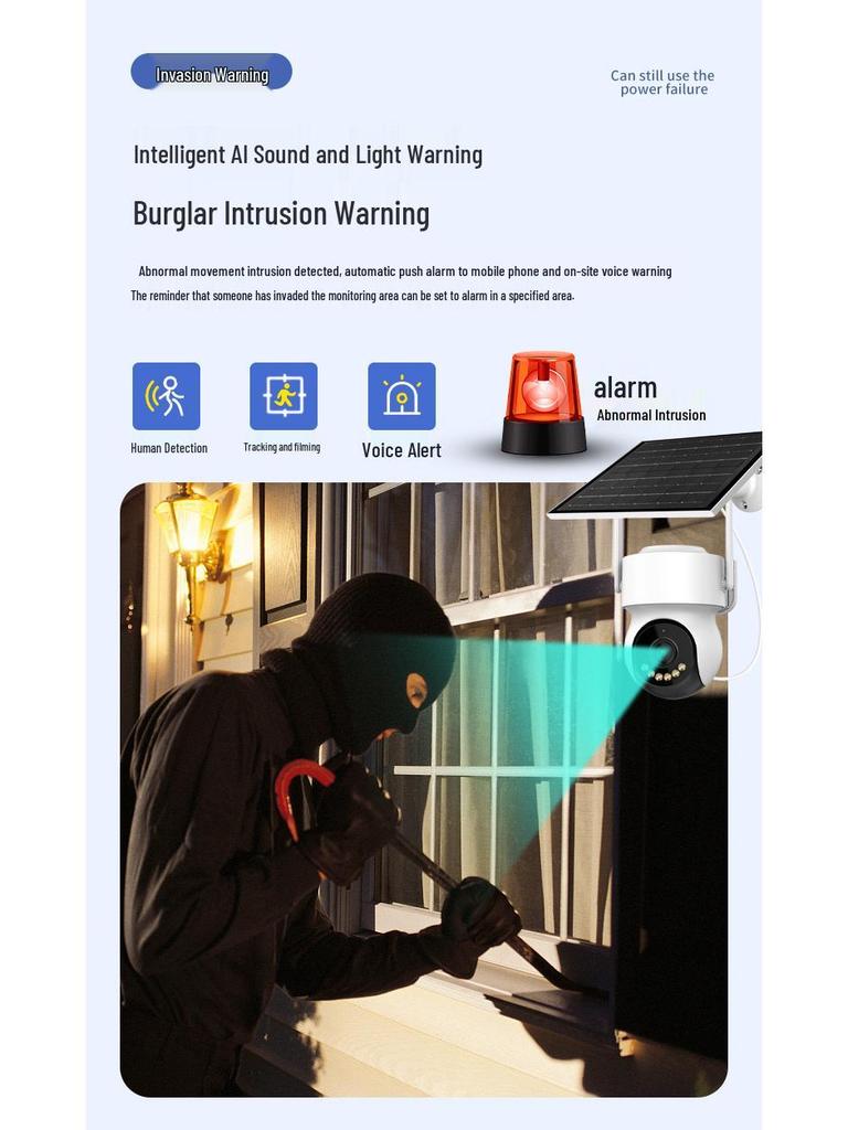 360° Panoramic Outdoor HD Solar Camera with Night Vision & Mobile Remote Access
