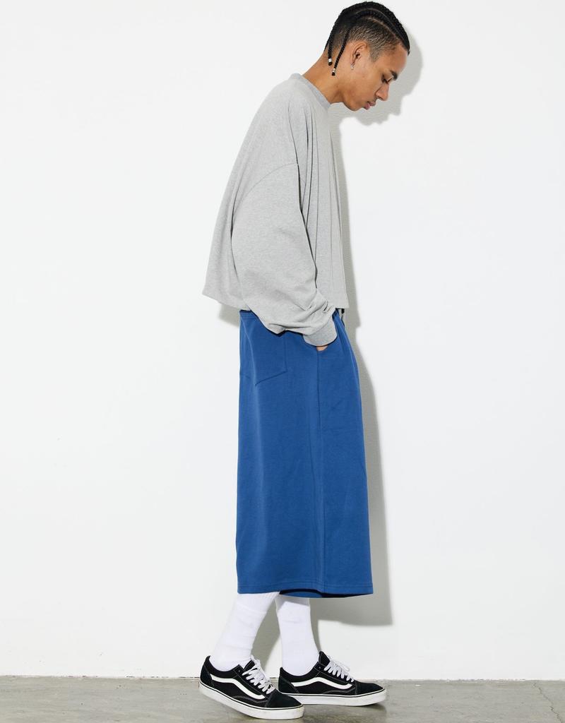 PHILIPPAKER Bermuda Giant One-Pleat Sweatshirt Crotch-Length Pants Slate
